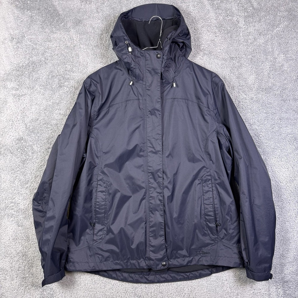 LL Bean Jacket Mens XL Parka Fleece Lined Hooded Ripstop Rain Trail Hike OKSD8